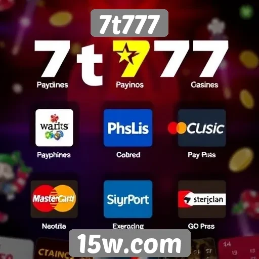 Métodos de pagamento disponíveis no 7t777